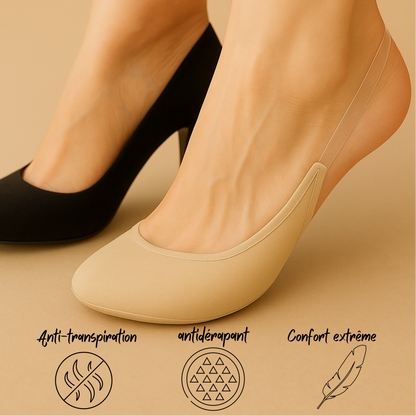 chaussette adaptée pour talon haut invisible et élégant 